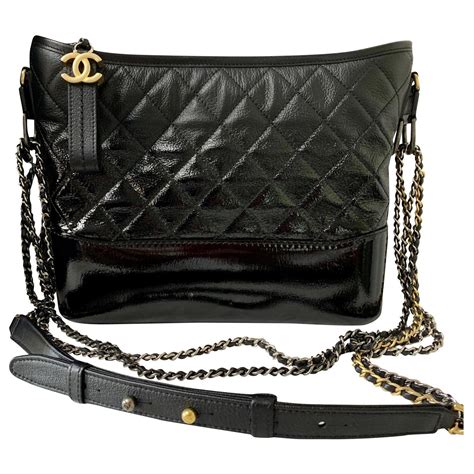 chanel gabrielle iridescent black|chanel gabrielle hobo bag.